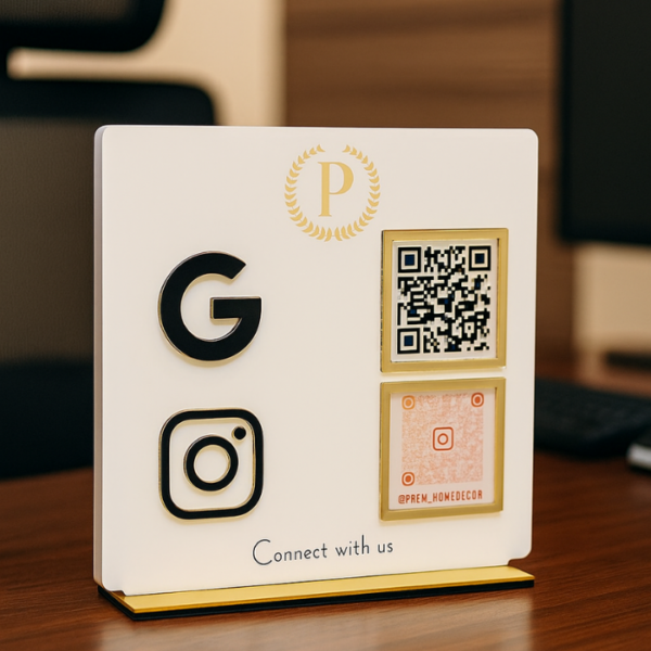 Customized Office Desk Barcode Scanner Plaque